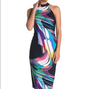 Trina Turk Emotion Mock Neck midi dress